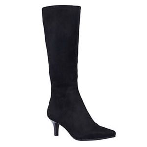 Martinez Valero Microfiber and Leather Knee Boots